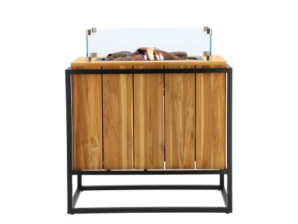 Oddělovací ohniště Cosiloft divider černý rám / teak COSI