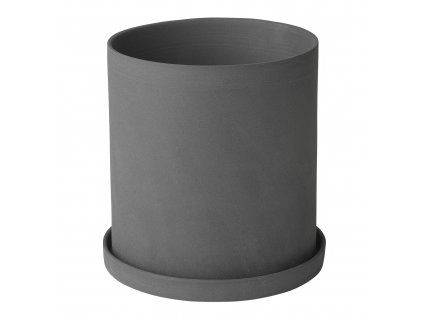 Květináč porcelánový šedý průměr 12,5cm nona Blomus