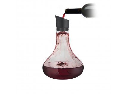 Karafa na víno skleněná kouřová 2L alpha Blomus