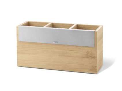 Box na kuchyňské pomůcky z bambusu, 3 přihrádky ZACK