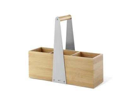 košík na kuchyňské pomůcky z bambusu ZACK