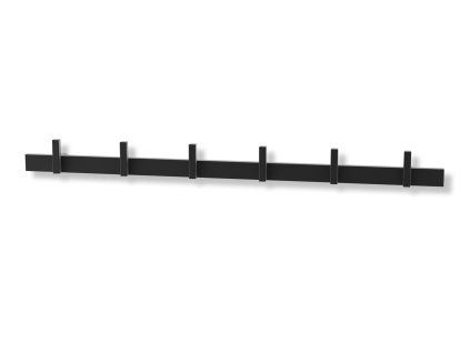 Věšák nerezový černý 60cm Cadore