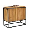 Oddělovací ohniště Cosiloft divider černý rám / teak COSI