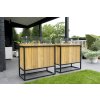 Oddělovací ohniště Cosiloft divider černý rám / teak COSI