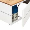 Stůl s plynovým ohništěm Cosipure 100 černý rám / deska teak