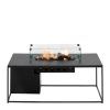 Stůl s plynovým ohništěm Cosi design line černý rám / keramická deska
