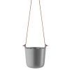 568161 Selfwatering pot Nordic grey tom HIGH